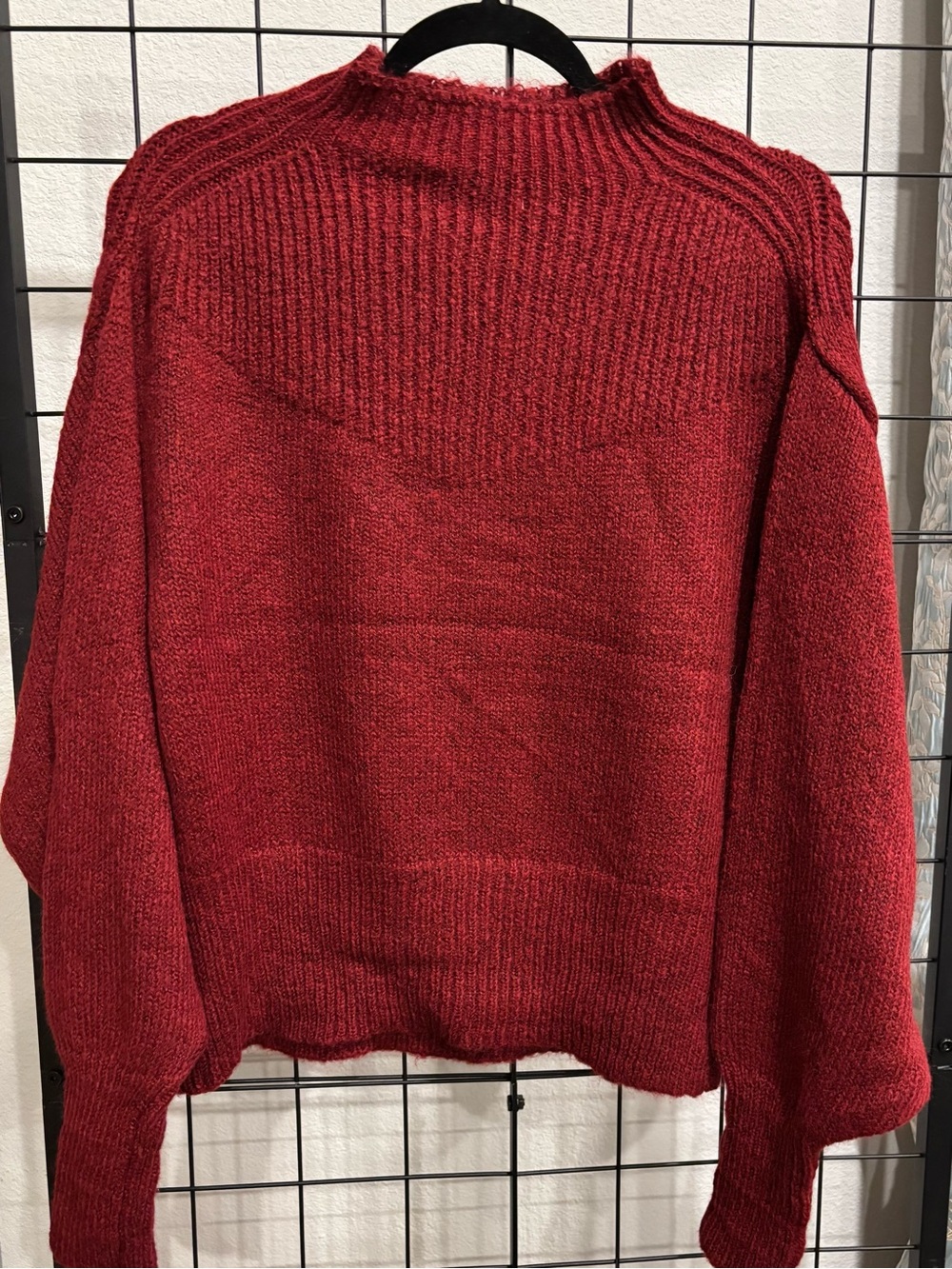 Zenana New Fall Sweater (S) Boutique Burgundy - Picture 2 of 4